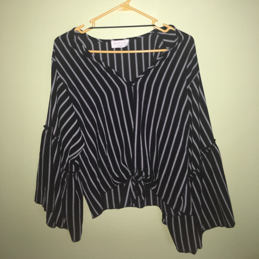 Black striped blouse